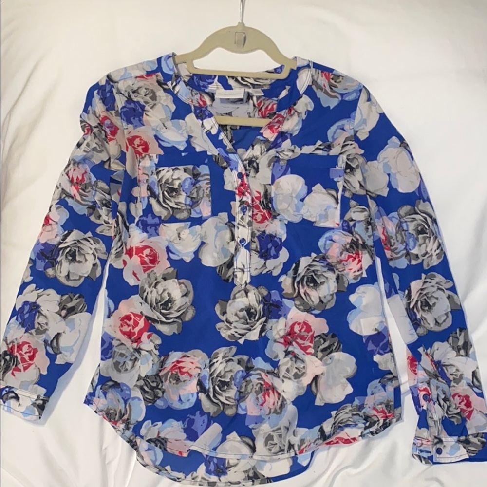 NEW YORK & COMPANY FLORAL BLOUSE
